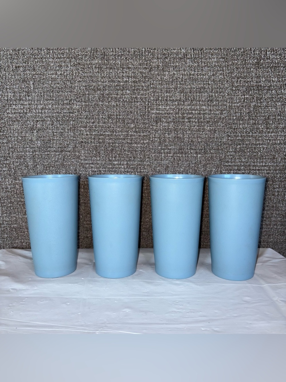 Vintage Tupperware Tumblers 873 Set Of 4 Pastel Blue Kitchenware Cottagecore